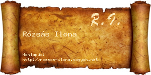 Rózsás Ilona névjegykártya